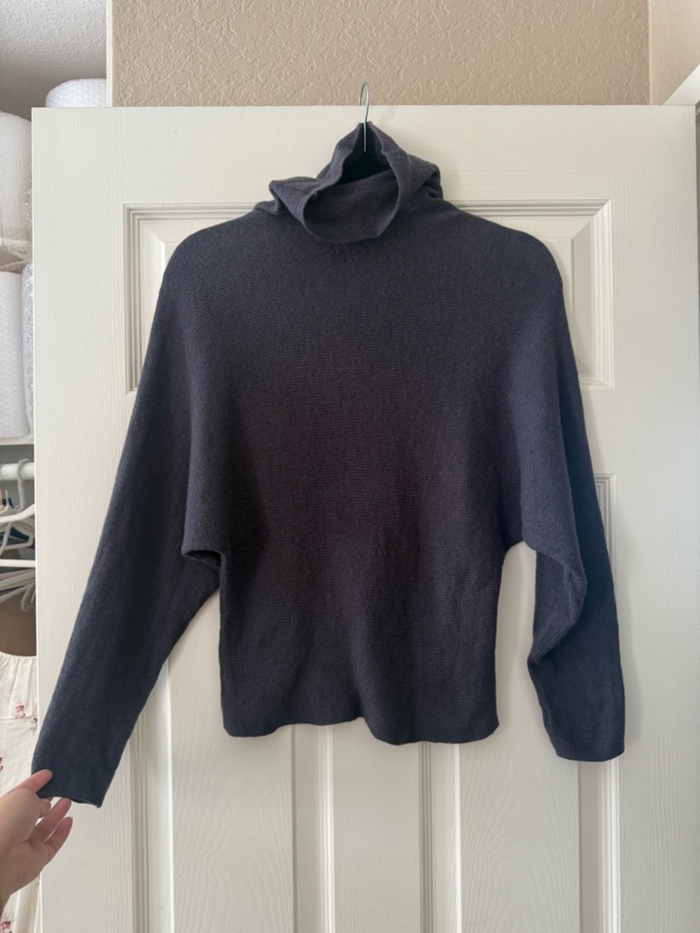 Babaton Charcoal Ribbed Turtleneck Sweater